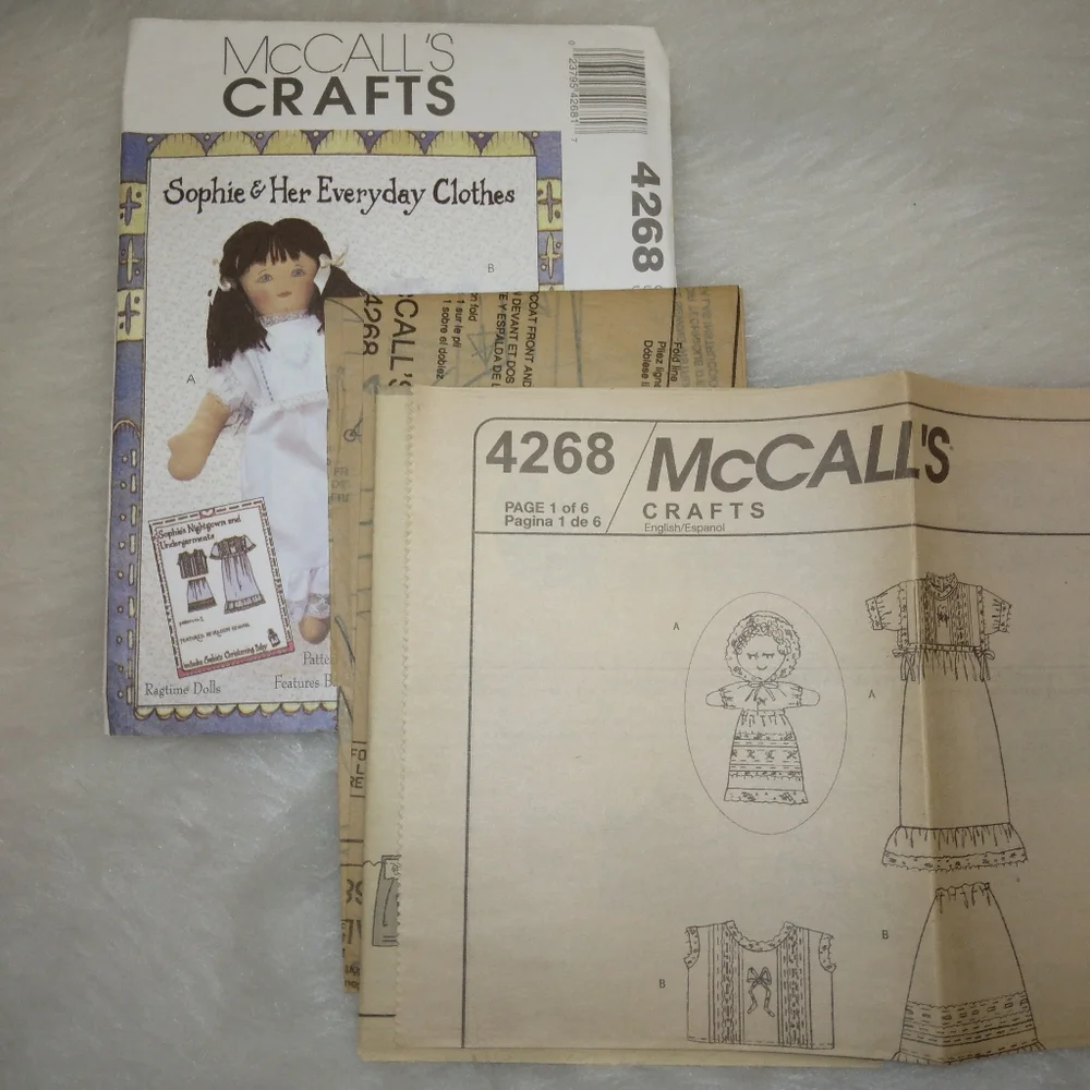 MCCALL'S 4268 Sophie Collection, night gown, underwear, fits most 18